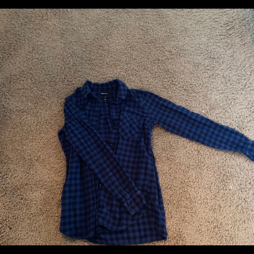 madewell blue and black flannel